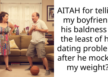 AITAH for telling my boyfriend his baldness is the least of his dating problems after he mocked my weight?
