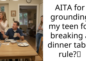 AITA for grounding my teen for breaking a dinner table rule?