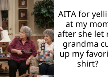 AITA for yelling at my mom after she let my grandma cut up my favorite shirt?
