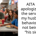 AITA for apologizing to the server for my husband’s behavior and not being on “his side”?