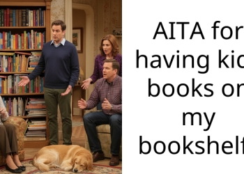 AITA for having kids books on my bookshelf?