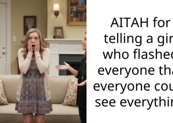 AITAH for telling a girl who flashed everyone that everyone could see everything