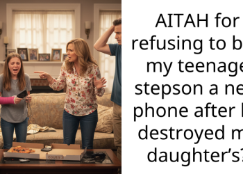AITAH for refusing to buy my teenage stepson a new phone after he destroyed my daughter’s?