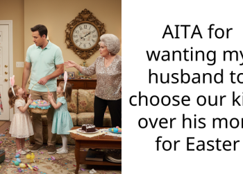 AITA for wanting my husband to choose our kids over his mom for Easter