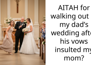 AITAH for walking out of my dad’s wedding after his vows insulted my mom?