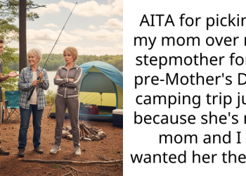 AITA for picking my mom over my stepmother for a pre-Mother’s Day camping trip just because she’s my mom and I wanted her there?