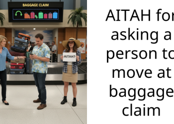 AITAH for asking a person to move at baggage claim