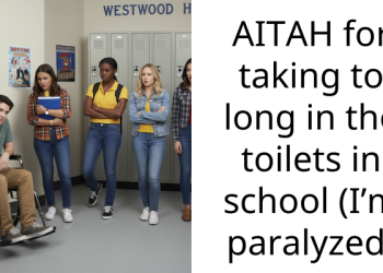 AITAH for taking to long in the toilets in school (I’m paralyzed)