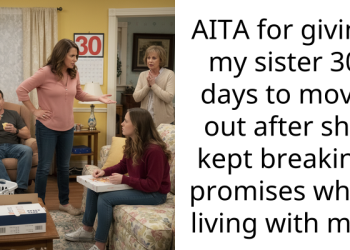 AITA for giving my sister 30 days to move out after she kept breaking promises while living with me?