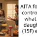 AITA for not controlling what my daughter (15F) eats?