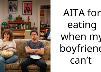 AITA for eating when my boyfriend can’t