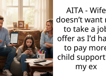 AITA – Wife doesn’t want me to take a job offer as I’d have to pay more child support to my ex