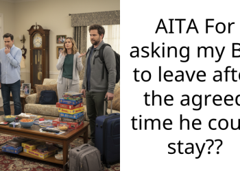 AITA For asking my BIL to leave after the agreed time he could stay??