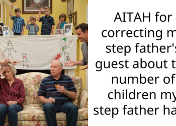 AITAH for correcting my step father’s guest about the number of children my step father has ?