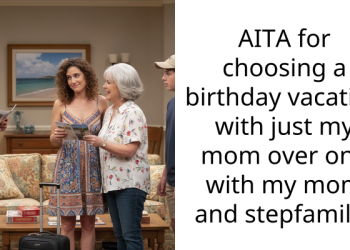 AITA for choosing a birthday vacation with just my mom over one with my mom and stepfamily?