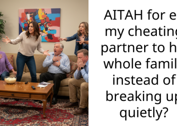 AITAH for ex my cheating partner to his whole family instead of breaking up quietly?