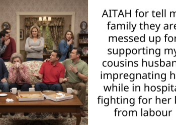 AITAH for tell my family they are messed up for supporting my cousins husband impregnating her while in hospital fighting for her life from labour
