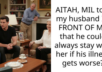 AITAH, MIL told my husband IN FRONT OF ME that he could always stay with her if his illness gets worse?