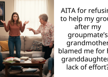 AITA for refusing to help my group after my groupmate’s grandmother blamed me for her granddaughter’s lack of effort?