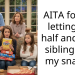 AITA for not letting my half and step siblings eat my snacks?