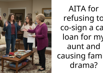 AITA for refusing to co-sign a car loan for my aunt and causing family drama?