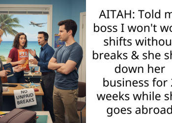 AITAH: Told my boss I won’t work shifts without breaks & she shut down her business for 2 weeks while she goes abroad