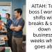 AITAH: Told my boss I won’t work shifts without breaks & she shut down her business for 2 weeks while she goes abroad