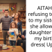 AITAH for refusing to speak to my sister after she allowed her daughter ruined my birthday dress( Update )