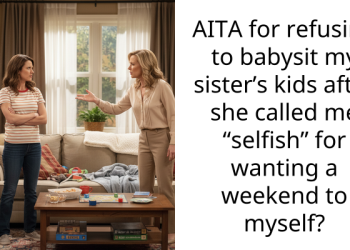AITA for refusing to babysit my sister’s kids after she called me “selfish” for wanting a weekend to myself?