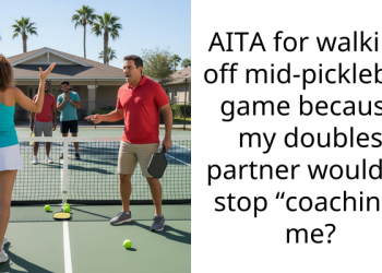 AITA for walking off mid-pickleball game because my doubles partner wouldn’t stop “coaching” me?