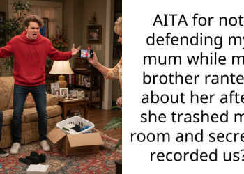 AITA for not defending my mum while my brother ranted about her after she trashed my room and secretly recorded us?