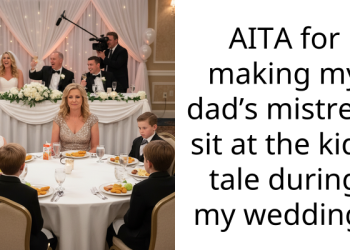 AITA for making my dad’s mistress sit at the kids’ tale during my wedding?