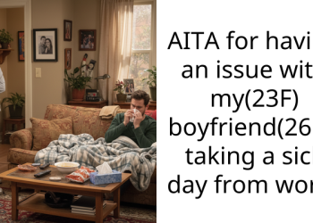 AITA for having an issue with my(23F) boyfriend(26M) taking a sick day from work?