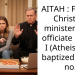 AITAH : Fiancés Christian minister wont officiate unless I (Atheist) get baptized, I said no.