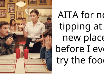 AITA for not tipping at a new place before I even try the food?