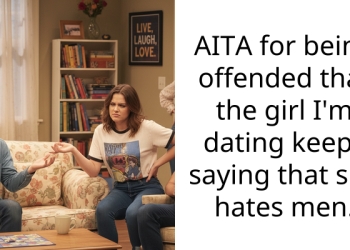 AITA for being offended that the girl I’m dating keeps saying that she hates men.