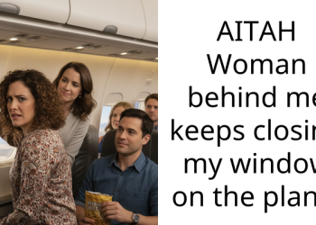AITAH Woman behind me keeps closing my window on the plane.