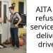 AITA for refusing service to a delivery driver?