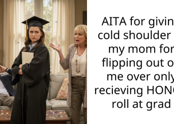 AITA for giving cold shoulder to my mom for flipping out on me over only recieving HONOR roll at grad