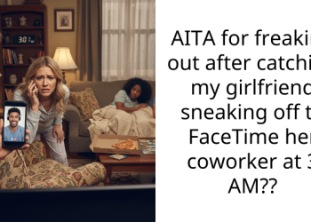 AITA for freaking out after catching my girlfriend sneaking off to FaceTime her coworker at 3 AM??
