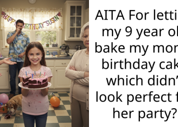 Woman Lets 9 Y.O. Bake Cake For Mom’s Birthday, Instead Of Praises They Get Criticised