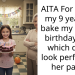 Woman Lets 9 Y.O. Bake Cake For Mom’s Birthday, Instead Of Praises They Get Criticised