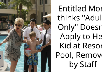Ent*tled Mother With Child Refuses To Stay Out Of The Adult Only Pool