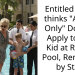 Ent*tled Mother With Child Refuses To Stay Out Of The Adult Only Pool