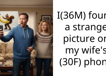 Suspecting Man Worries Over Photo of His Wife Smiling While Wearing a Shirt He Hasn’t Seen Before, Shot in an Unfamiliar Room