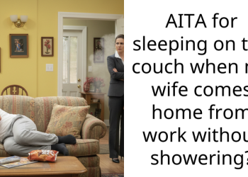 Husband Sleeps On The Couch Whenever His Gynecologist Wife Doesn’t Shower After Coming Home From Work, She Thinks He Is Unreasonable