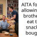 Teen Refuses To Share Snacks With Her Visiting Little Brother And Reddit Is Split Between Anger And Sympathy