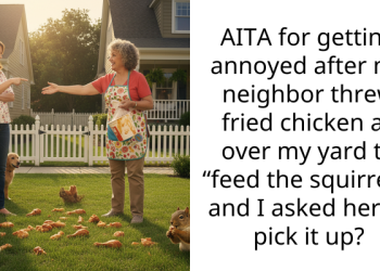 Redditor Annoyed With Neighbor Dumping Fried Chicken Remains In Her Yard To “Feed The Squirrels” – AITA