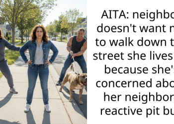 Dispute Arises When Neighbor Demands Walker Avoid Street Due to Reactive Dog Inside Home
