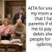 Daughter Tells Mom She Has No Parents After Being Asked To Repay Debts For Her Own Upbringing